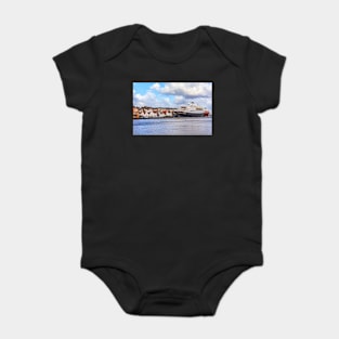 Stavanger Quayside with Moored Ships Baby Bodysuit